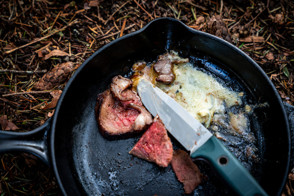 Backcountry grilling knife